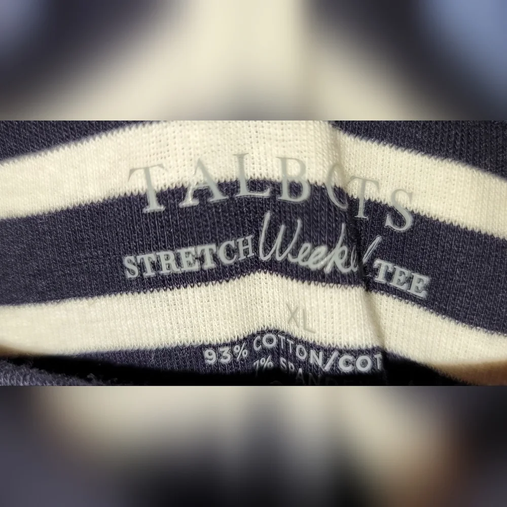 Talbots Stretch Weekend Tee.  P2P:  24.5" L:  26.5" - Picture 3 of 3